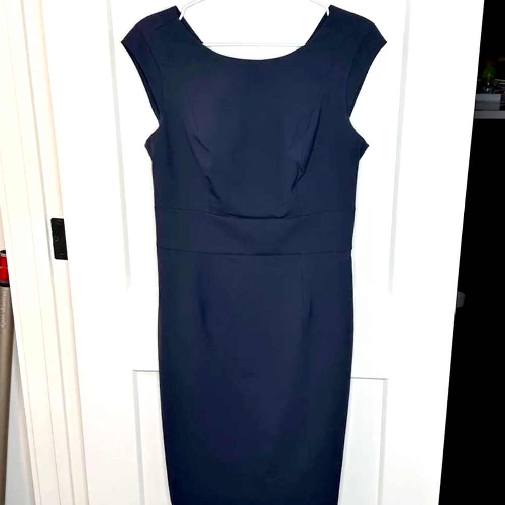The Limited Navy Sleeveless Suit Dress